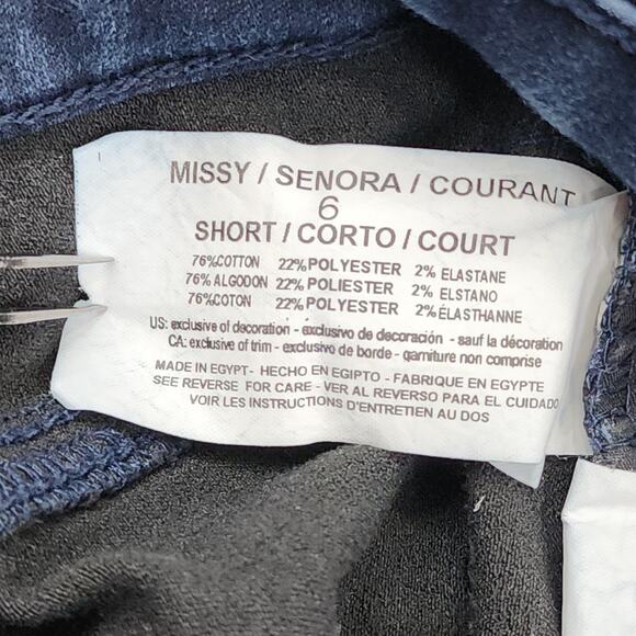 Gloria Vanderbilt Jeans Womens 6 SHORT Dark Blue Alexandra Skinny Stretch Denim - Picture 4 of 10